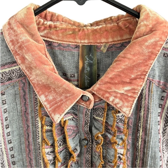 EUC Anthropologie Aratta silent
Journey Mixed Fabric Shirt Dress Size Large - Picture 3 of 12